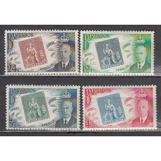 Barbados - Correo 1952 Yvert 208/11 ** Mnh 1º sello de Barbados