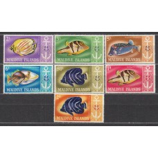 Maldives - Correo Yvert 214/20 * Mh Fauna - Peces