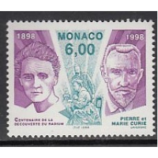 Monaco - Correo 1998  Yvert 2151 ** Mnh   Pierre y Marie Curie