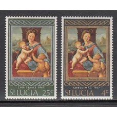 Santa Lucia - Correo Yvert 225/6 ** Mnh Navidad