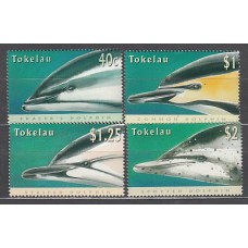 Tokelau - Correo Yvert 229/32 ** Mnh Fauna Marina. Delfines
