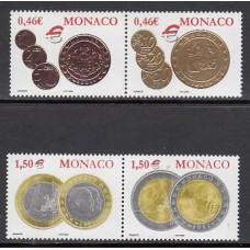 Monaco - Correo 2002 Yvert 2356/9 ** Mnh Numismatica