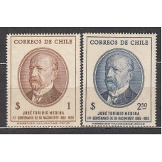 Chile - Correo 1953 Yvert 238/9 ** Mnh Personajes