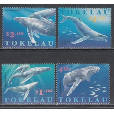 Tokelau - Correo Yvert 242/5 ** Mnh Fauna Marina. Ballenas