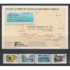 Nauru - Correo Yvert 251/4+H 6 ** Mnh Barcos