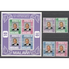 Malawi - Correo Yvert 269/72+Hb 44 ** Mnh  Presidente Banda