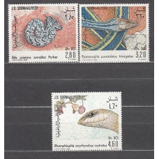 Somalia - Correo Yvert 278/80 ** Mnh  Fauna serpientes