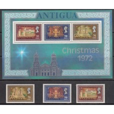 Antigua Correo Yvert 283/85+Hb 4 ** Mnh Navidad