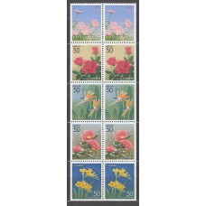 Japon - Correo 2000 Yvert 2834a/8a ** Mnh  Flores