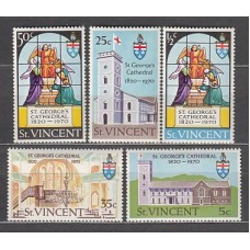 San Vicente - Correo Yvert 285/9 ** Mnh Catedral de San George