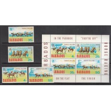 Barbados - Correo 1968 Yvert 289/92+Hb 1 ** Mnh Deportes hípica