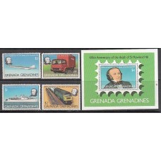 Grenada-Grenadines - Correo Yvert 293/6+H.44 ** Mnh Rowland Hill