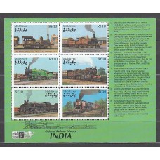 Maldives - Correo Yvert 2975/80 ** Mnh  Trenes