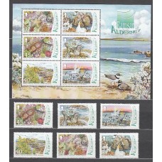 Alderney Correo Yvert 299/304+H.19 ** Mnh Fauna