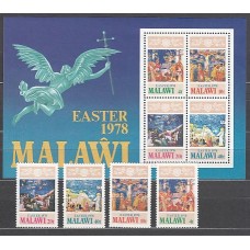 Malawi - Correo Yvert 299/302+Hb 51 * Mh  Pinturas