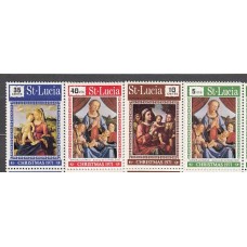 Santa Lucia - Correo Yvert 302/5 ** Mnh Navidad