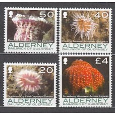 Alderney Correo Yvert 311/4 ** Mnh Fauna marina