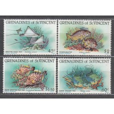 San Vicente-Grenadines - Correo Yvert 311/4 ** Mnh Fauna marina