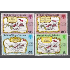 Virgenes - Correo Yvert 318/21 ** Mnh Mapas