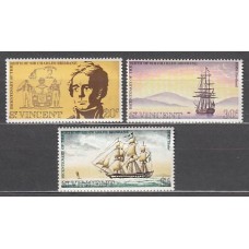 San Vicente - Correo Yvert 323/5 ** Mnh Charles Brisbane