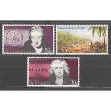 San Vicente - Correo Yvert 335/7 ** Mnh William Wiberforce