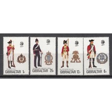 Gibraltar - Correo 1976 Yvert 338/41 ** Mnh Uniformes militares