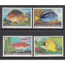 Cocos - Correo Yvert 34/7 ** Mnh Fauna. Peces