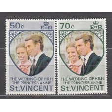 San Vicente - Correo Yvert 340/1 ** Mnh Boda real