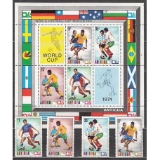 Antigua Correo Yvert 344/47+Hb 16 ** Mnh Deportes fútbol