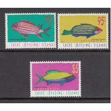 Cocos - Correo Yvert 348/50 ** Mnh Fauna. Peces