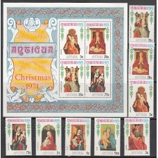 Antigua Correo Yvert 348/55+Hb 17 ** Mnh Navidad pinturas