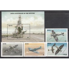 Nevis - Correo Yvert 361/4+H,8 ** Mnh Trenes