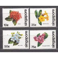 Singapur - Correo Yvert 361/4 ** Mnh  Flores