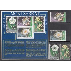 Montserrat - Correo Yvert 367/70+H 13 ** Mnh Flores