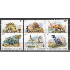 Maldives - Correo Yvert 376/81 * Mh Fauna - Dinosaurios