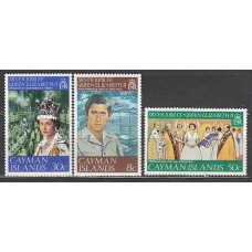 Caimanes - Correo Yvert 378/80 ** Mnh 25 Aniversario Coronación Isabel II