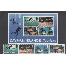 Caimanes - Correo Yvert 381/4+H.11 ** Mnh Fauna marina