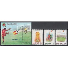 Malawi - Correo Yvert 386/8+Hb 60 ** Mnh  Deportes fútbol