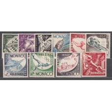 Monaco - Correo 1952 Yvert 386/91+A51/4 ** Mnh   Olimpiadas de Helsinki