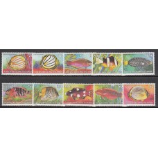 Cocos - Correo Yvert 40/9 ** Mnh Fauna. Peces