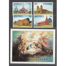 Lesotho - Correo Yvert 405/8+Hb 7 ** Mnh  Navidad