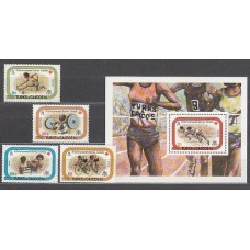 Turk y Caicos - Correo Yvert 408/11+H,12 ** Mnh Deportes