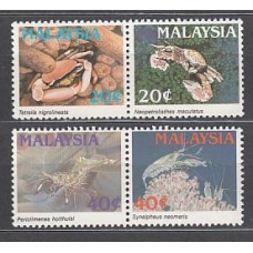 Malaysia - Correo Yvert 415/8 ** Mnh  Fauna marina