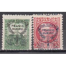 Locales Patrióticos Sevilla 1937 Edifil 38hcc-44hcc ** Mnh  Sobrecarga diferente