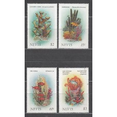 Nevis - Correo Yvert 419/22 ** Mnh Fauna marina