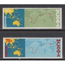 Malaysia - Correo Yvert 42/3 ** Mnh Cable telegráfico