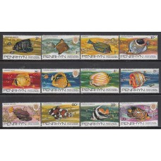 Penrhyn - Correo Yvert 42/53 ** Mnh Fauna. Peces