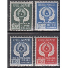 Indonesia - Correo 1951 Yvert 42/6 ** Mnh  Deportes