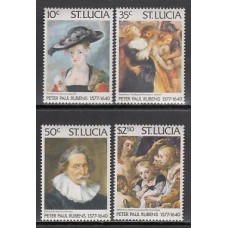 Santa Lucia - Correo Yvert 432/5 ** Mnh Pintura Rubens