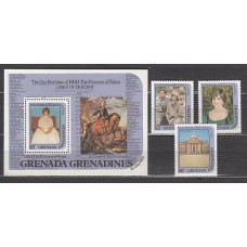 Grenada-Grenadines - Correo Yvert 435/7+H.64 ** Mnh Diana de Gales